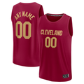 Moorv Custom C.Cavaliers  Wine Fast Break Jerseys - Icon Edition