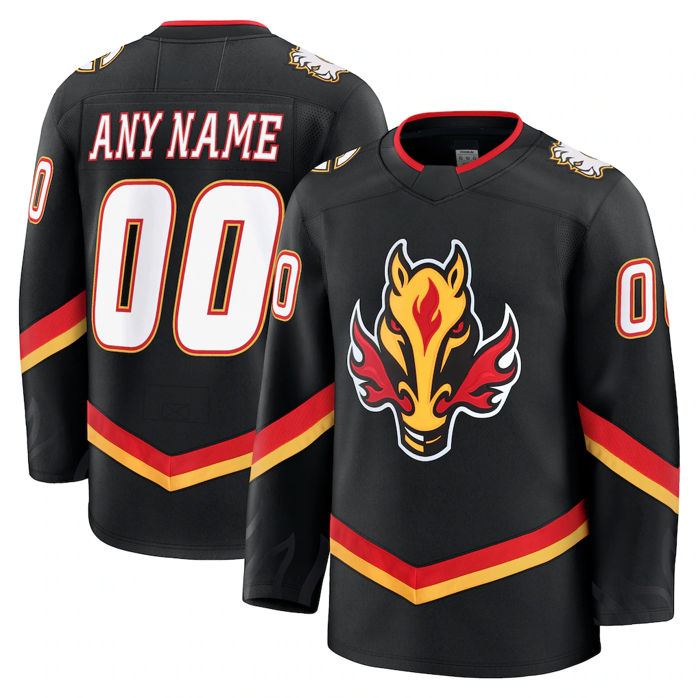 Moorv Custom C.Flames Black Alternate Premium Jerseys