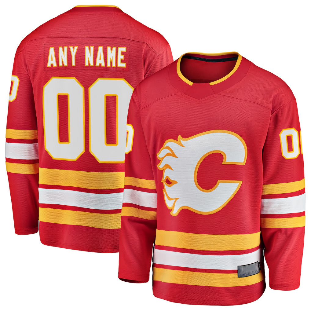 Moorv Custom C.Flames Red Home Breakaway Jerseys