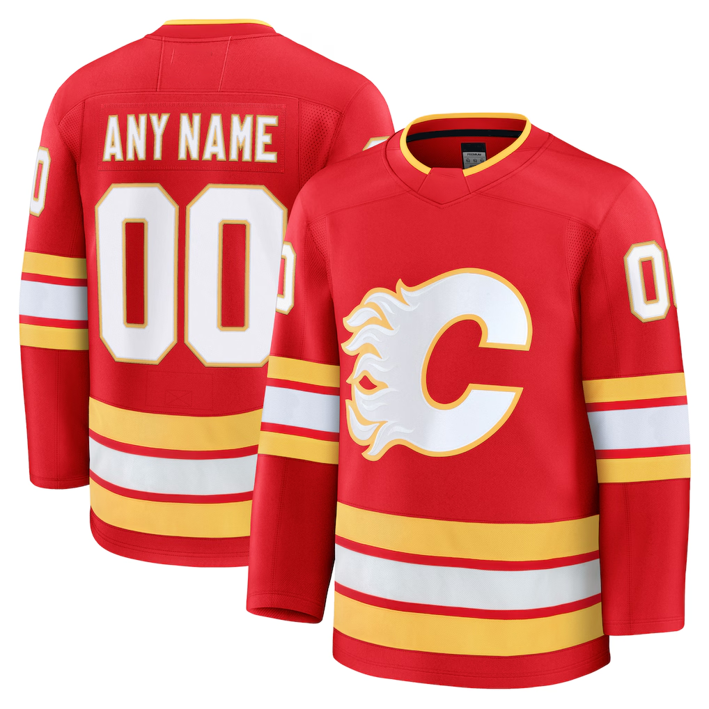 Moorv Custom C.Flames Red Home Premium Jerseys