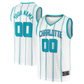 Moorv Custom C.Hornets White Fast Break Custom Replica Jerseys - Association Edition