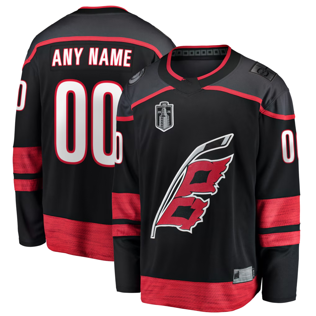 Moorv Custom C.Hurricanes Black 2026 Stanley Cup Champions Home Breakaway Custom Stitched Jerseys
