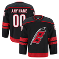 Moorv Custom C.Hurricanes Black Home Authentic Pro Stitched Jerseys