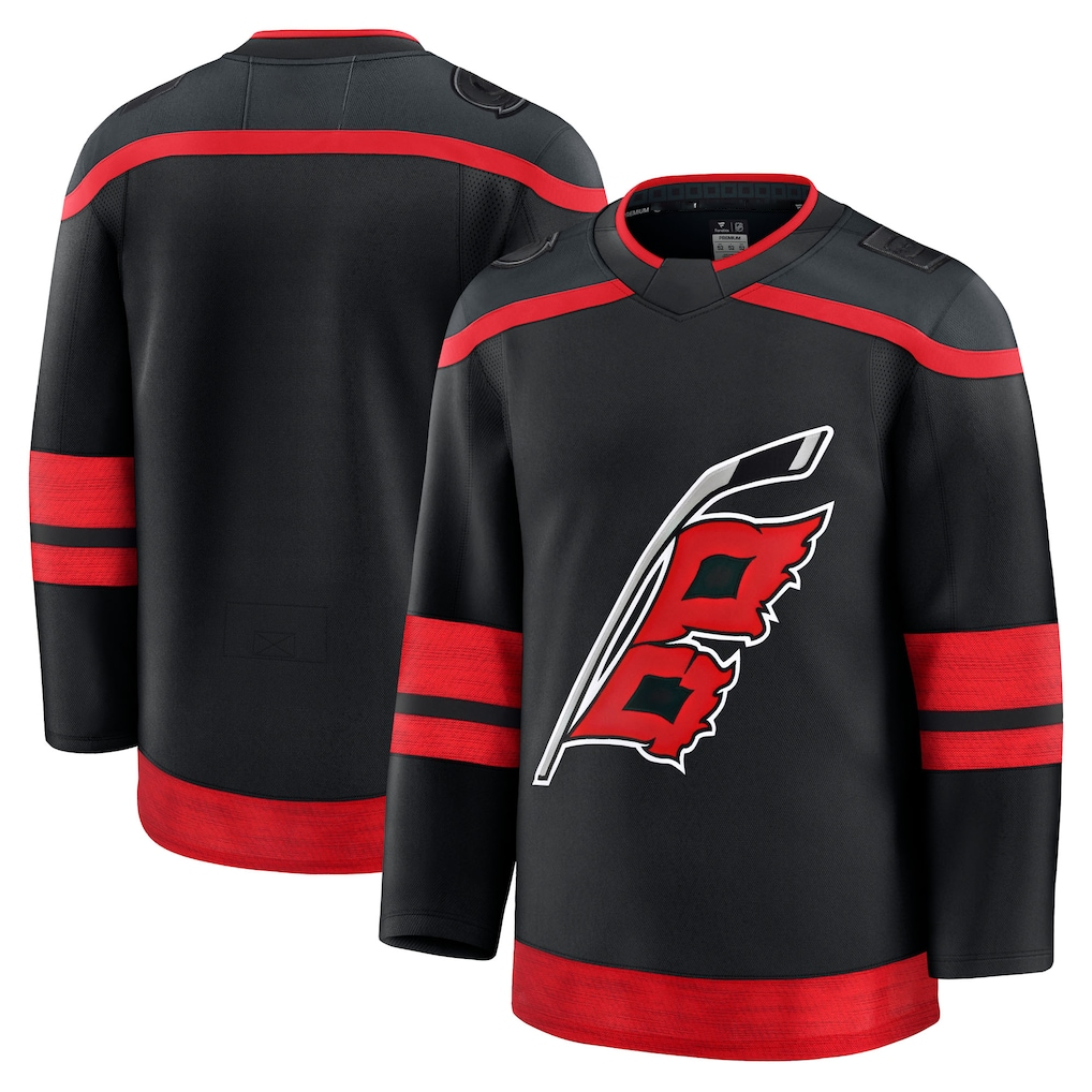 Moorv Custom C.Hurricanes Black Home Premium Stitched Jerseys