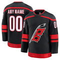 Moorv Custom C.Hurricanes Black Home Premium Stitched Jerseys
