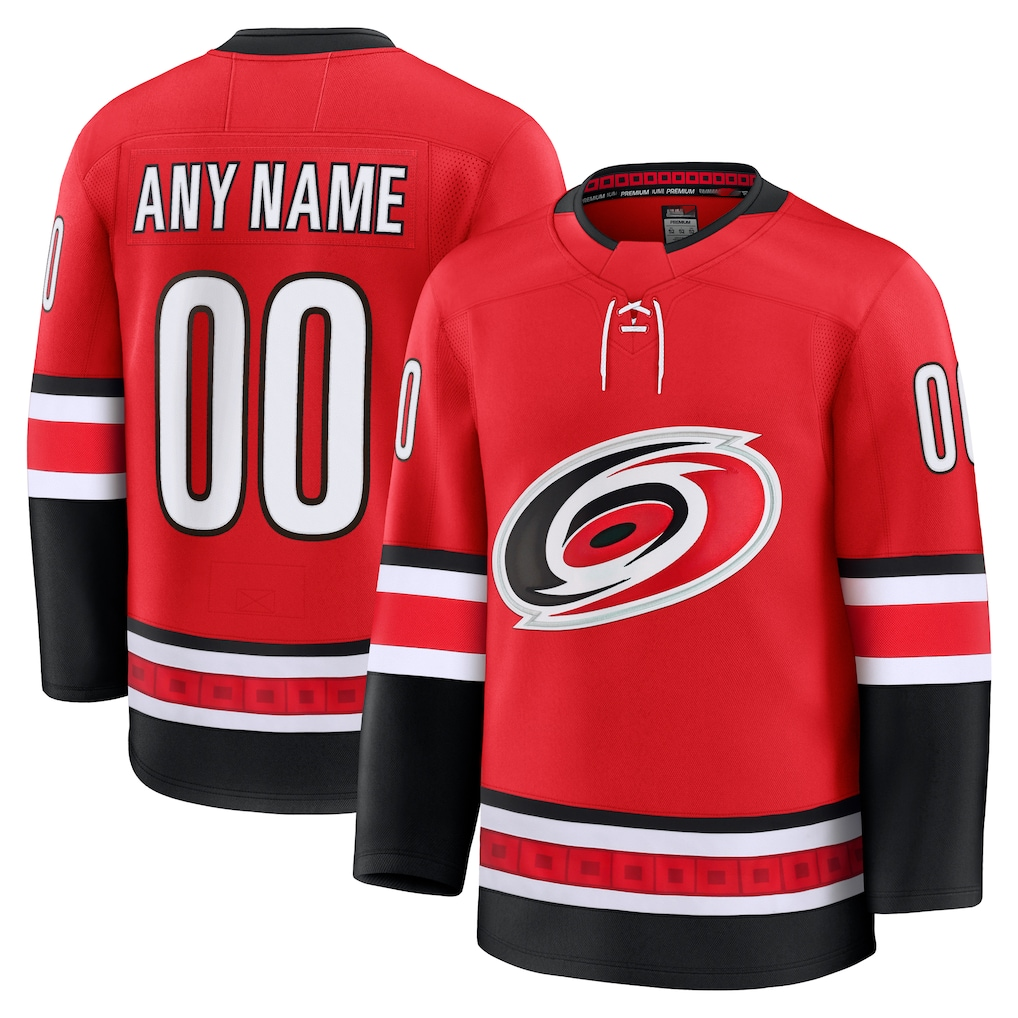 Moorv Custom C.Hurricanes Red Alternate Premium Stitched Jerseys