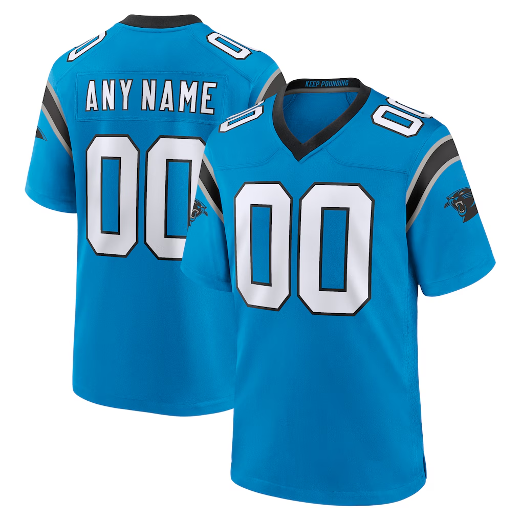 Pkot Custom C.Panthers Blue Alternate Game Stitched Jerseys
