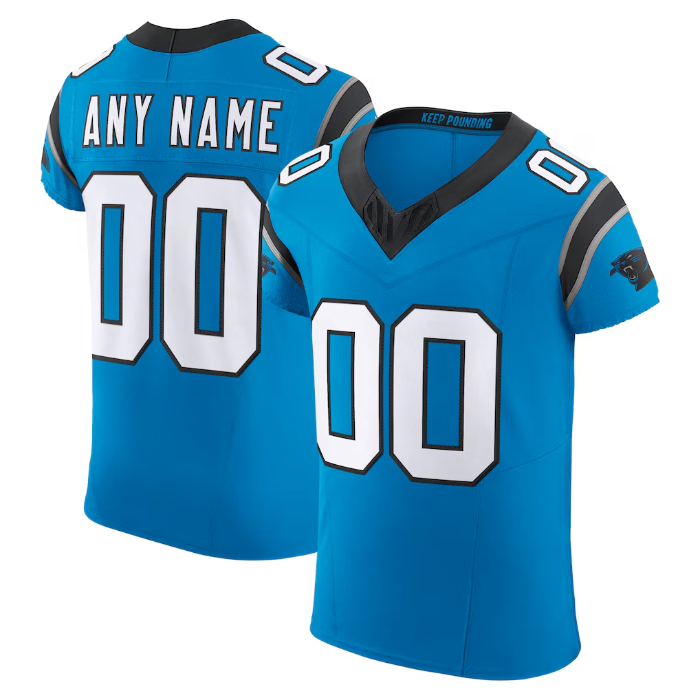 Pkot Custom C.Panthers Blue Vapor F.U.S.E. Elite Stitched Jerseys