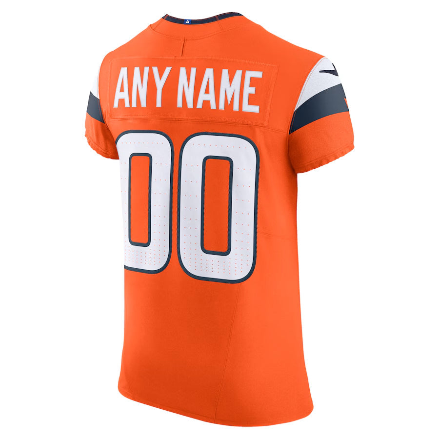 Moorv Custom D.Broncos Orange Vapor F.U.S.E. Elite Stitched Jerseys