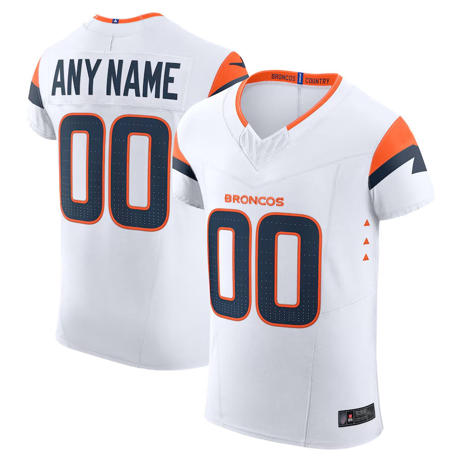 Moorv Custom D.Broncos Vapor F.U.S.E. Elite White Stitched Jerseys
