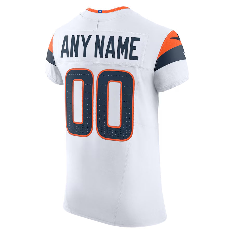 Moorv Custom D.Broncos White Vapor F.U.S.E. Elite Stitched Jerseys