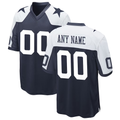 Pkot Custom D.Cowboys Navy Alternate Game Jersey Stitched Jerseys