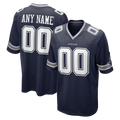 Pkot Custom D.Cowboys Navy Game Stitched Jerseys