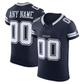 Pkot Custom D.Cowboys Navy Vapor F.U.S.E. Elite Stitched Jerseys