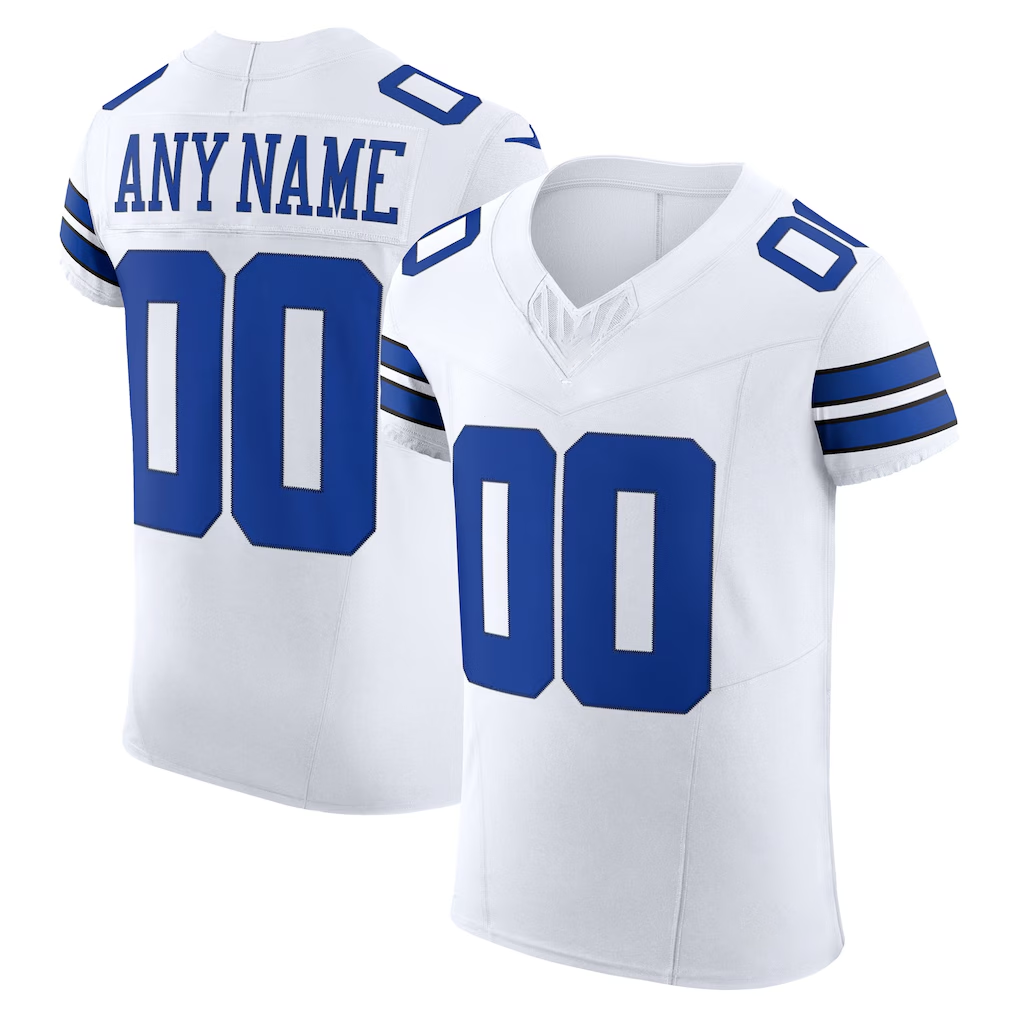 Pkot Custom D.Cowboys White Vapor F.U.S.E. Elite Stitched Jerseys