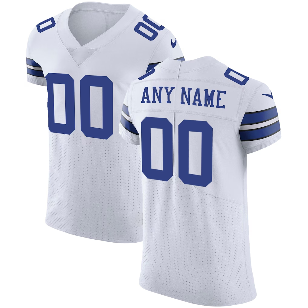 Pkot Custom D.Cowboys White Vapor Untouchable Elite Stitched Jerseys
