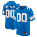 Moorv Custom D.Lions Blue Home Game Stitched Jerseys