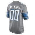 Moorv Custom D.Lions Gray Replica Game Stitched Jerseys