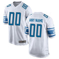 Moorv Custom D.Lions White Replica Game Stitched Jerseys