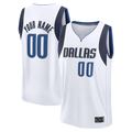 Moorv Custom D.Mavericks White Fast Break Jerseys - Association Edition