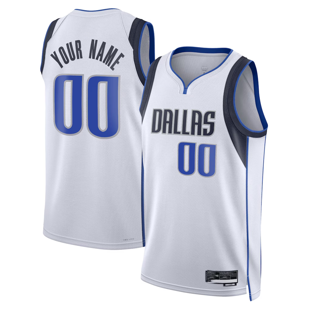 Moorv Custom D.Mavericks White Swingman Jerseys - Association Edition
