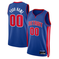 Moorv Custom D.Pistons Blue Swingman Jerseys - Icon Edition