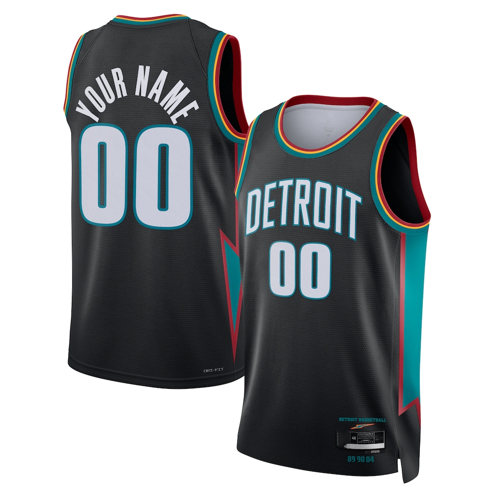 Moorv Custom D.Pistons Charcoal 202526 City Edition Swingman Jerseys