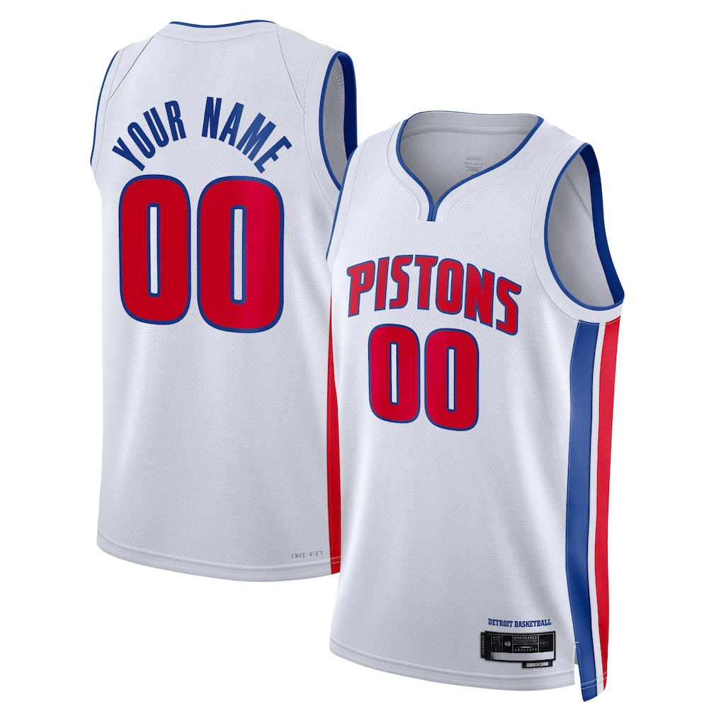 Moorv Custom D.Pistons White Swingman Jerseys - Association Edition