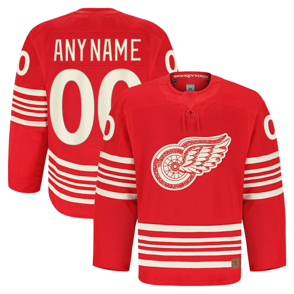 Moorv Custom DR.Wings Red Anniversary Authentic Pro Jerseys