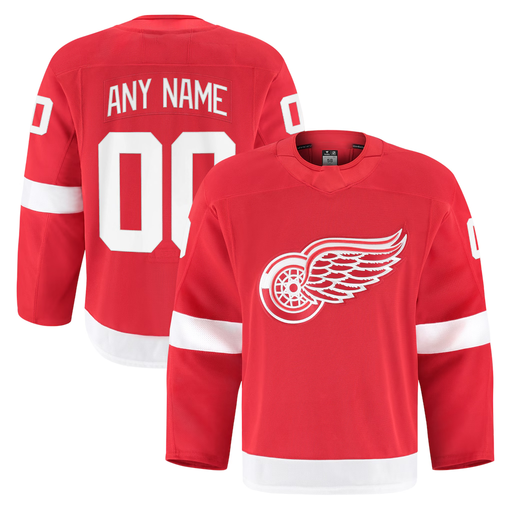 Moorv Custom DR.Wings Red Home Authentic Pro Jerseys