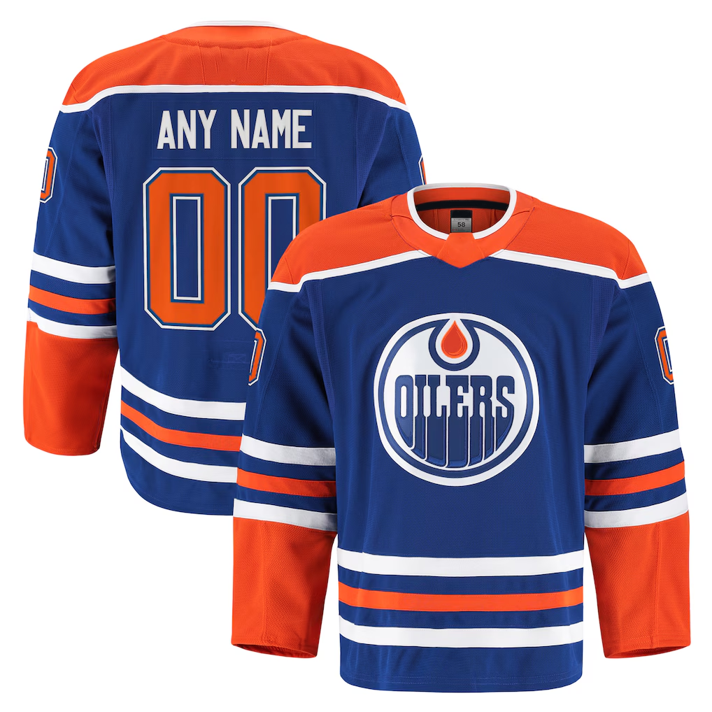 Moorv Custom E.Oilers Royal Home Authentic Pro Jerseys