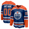Moorv Custom E.Oilers Royal Home Breakaway Jerseys