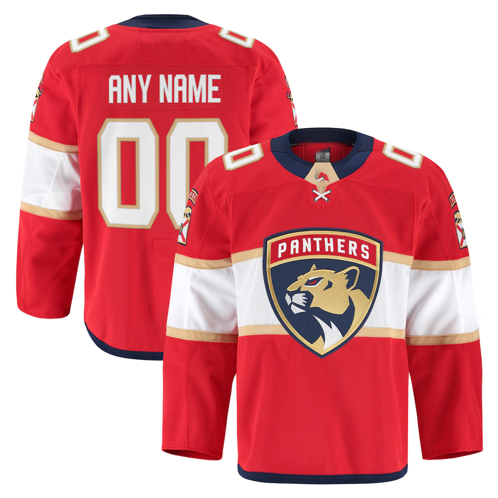 Moorv Custom F.Panthers Red Home Authentic Pro Jerseys