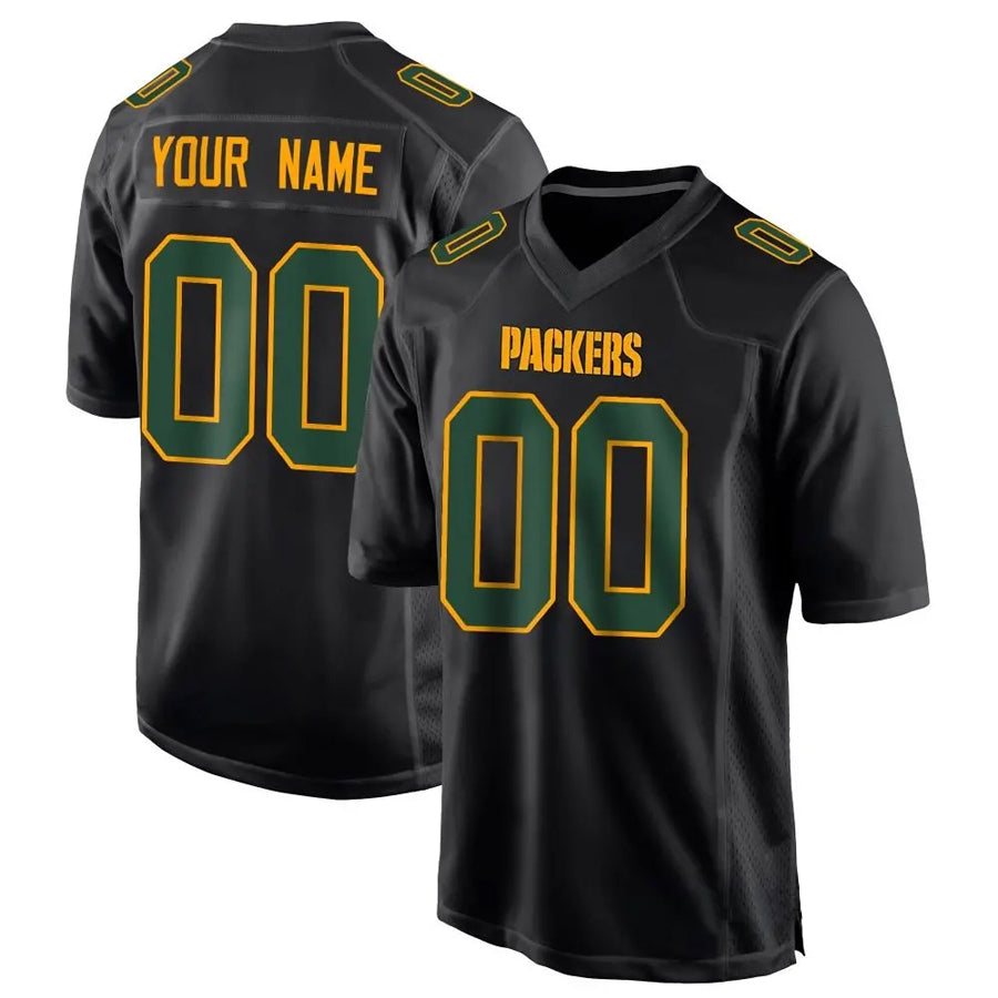 Moorv Custom GB.Packers Black Fashion Game Stitched Jerseys