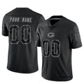 Moorv Custom GB.Packers Black REFLECTIVE Limited Stitched Jerseys