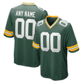 Moorv Custom GB.Packers Green Home Game Stitched Jerseys