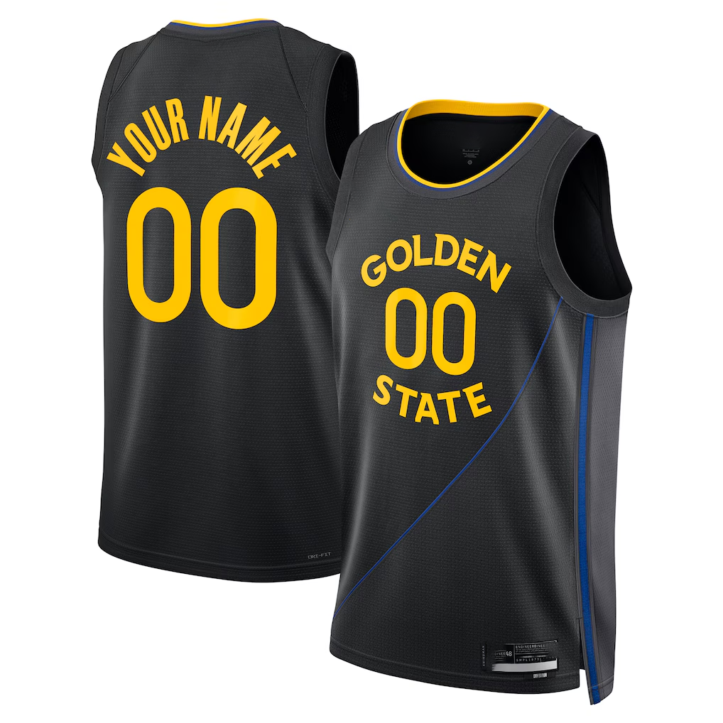 Moorv Custom GS.Warriors Black 202425 Swingman Jerseys - Statement Edition