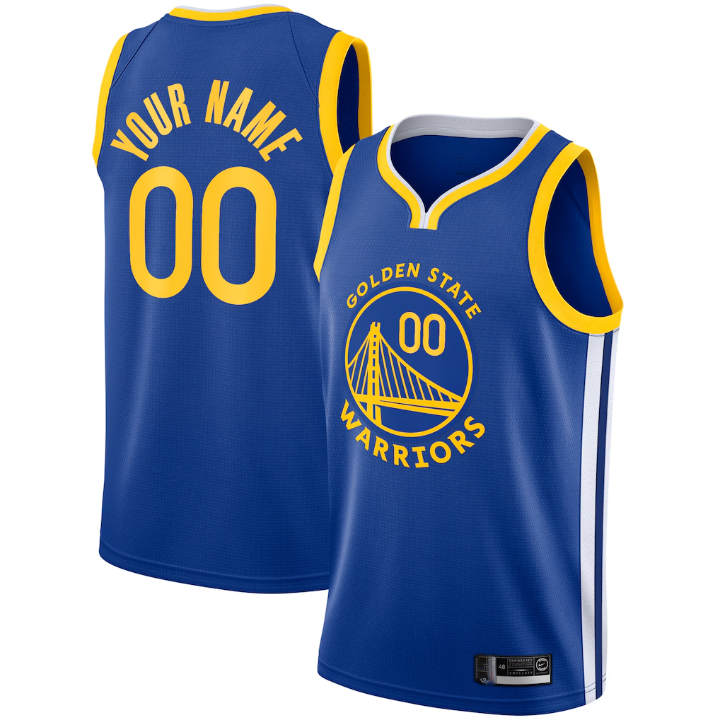 Moorv Custom GS.Warriors Royal 201920 Swingman Jerseys - Icon