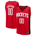 Moorv Custom H.Rockets Red Fast Break Stitched Jerseys- Icon Edition