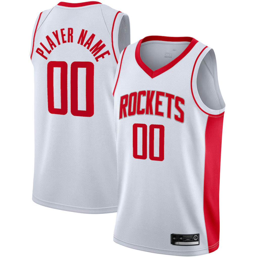 Moorv Custom H.Rockets White 202021 Swingman Stitched Jerseys - Association Edition