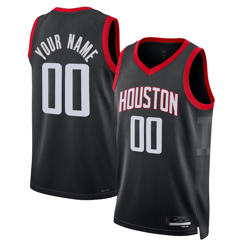 Moorv Custom H.Rockets White Swingman Stitched Jerseys- Association Edition