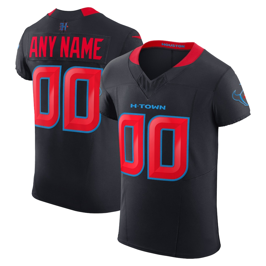 Moorv Custom H.Texans Navy Alternate Vapor F.U.S.E. Elite Stitched Jerseys