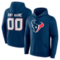 Moorv Custom H.Texans Navy Team Authentic Personalized Name & Number Hoodie Stitched Jerseys