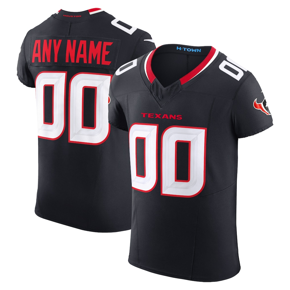 Moorv Custom H.Texans Navy Team Vapor F.U.S.E. Elite Stitched Jerseys