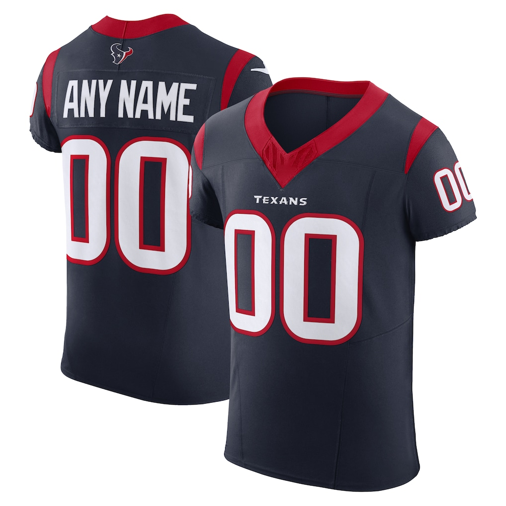 Moorv Custom H.Texans Navy Vapor F.U.S.E. Elite Stitched Jerseys