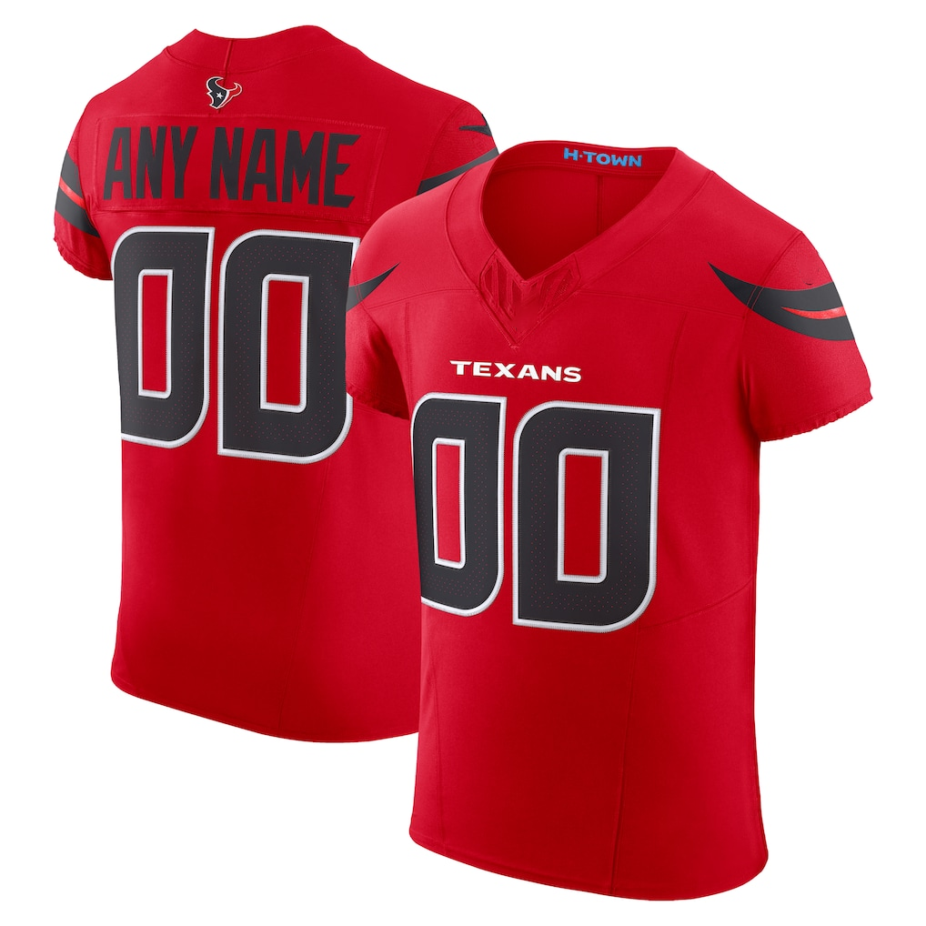 Moorv Custom H.Texans Red Alternate Vapor F.U.S.E. Elite Stitched Jerseys