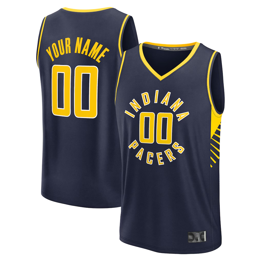 Moorv Custom I.Pacers Navy Fast Break Jerseys - Icon Edition
