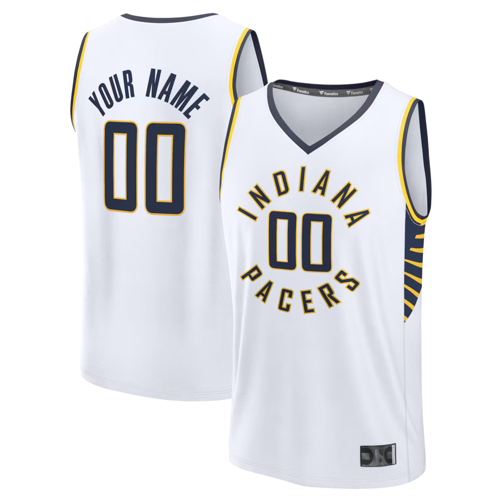 Moorv Custom I.Pacers White Fast Break Jerseys - Icon Edition
