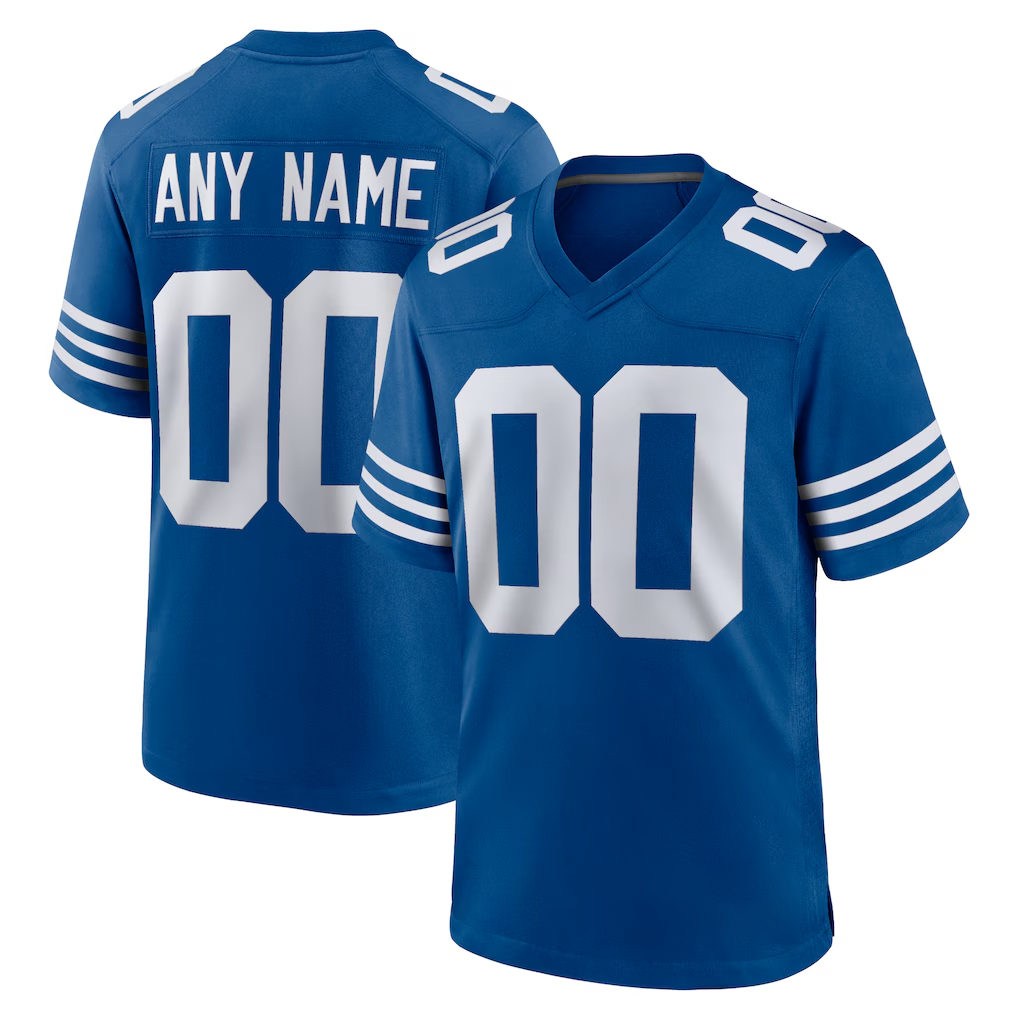 Moorv Custom IN.Colts Royal Alternate Stitched Jerseys