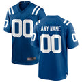 Moorv Custom IN.Colts Royal Replica Home Game Stitched Jerseys